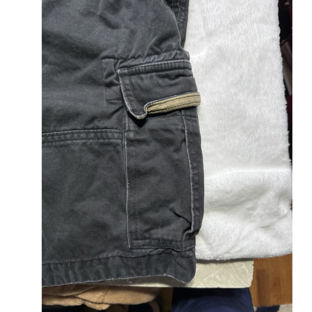 Abercrombie & Fitch Mens Cargo Shorts Navy Faded Utility Cotton Size 30 - Picture 3 of 4